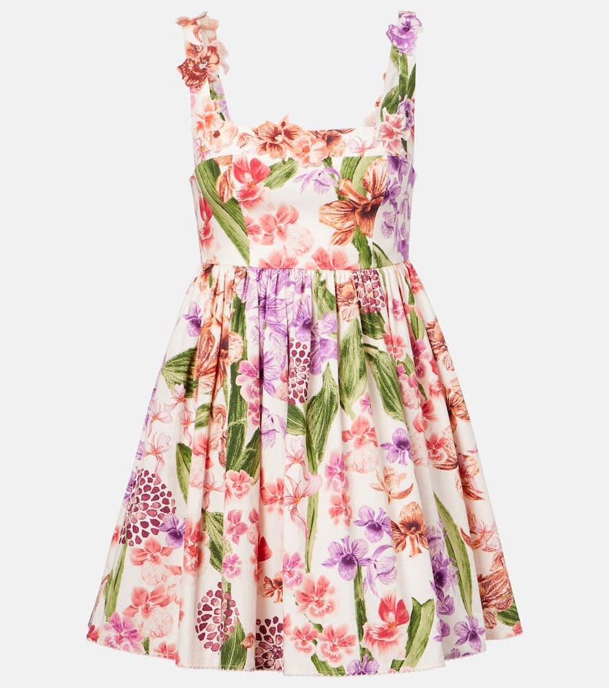 Barbare floral cotton minidress