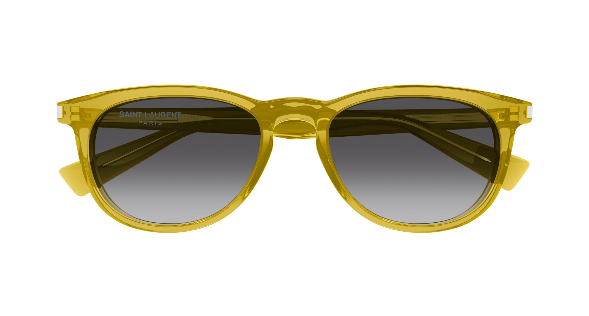 SAINT LAURENT Woman SAINT LAURENT SL 797 005 Sunglasses Acetate Yellow Smoke Round