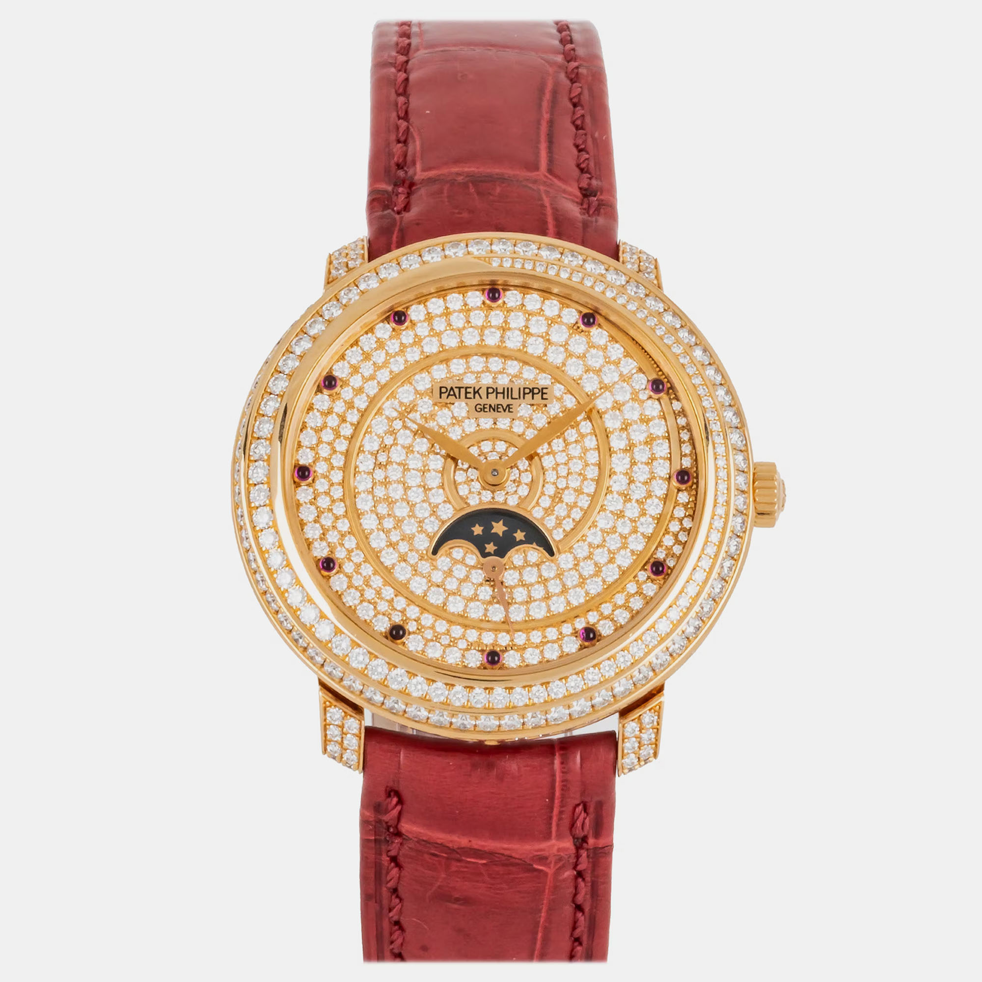 Patek Philippe Complications Moonphase 4968/400R-001 Mother-of-Pearl 18k Rose Gold Manual Winding Women's Wristwatch