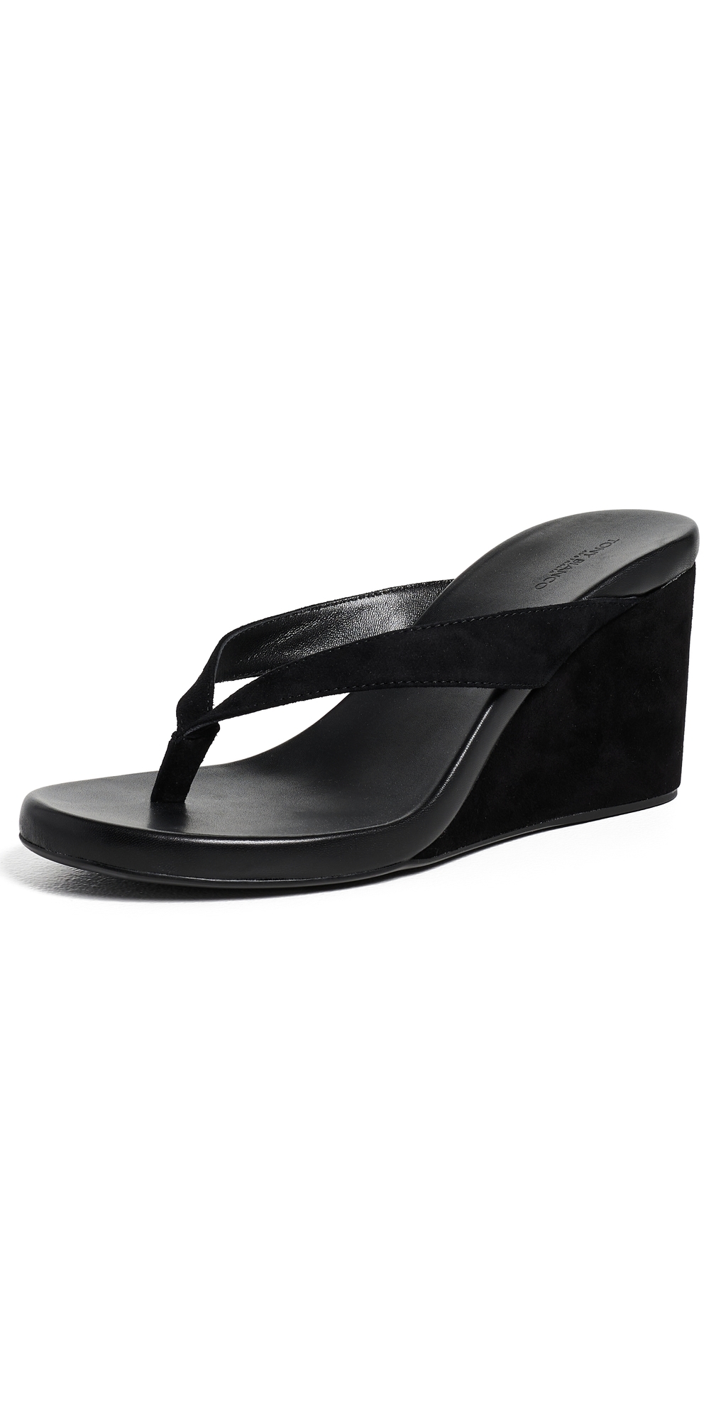 Avanti Wedge Sandals Black Suede