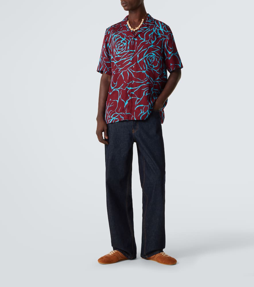 Printed bowling shirt