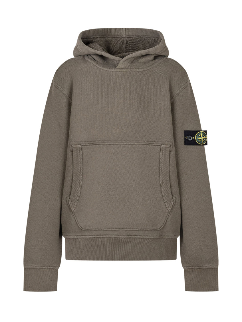 Kids Green Solid Hoodie