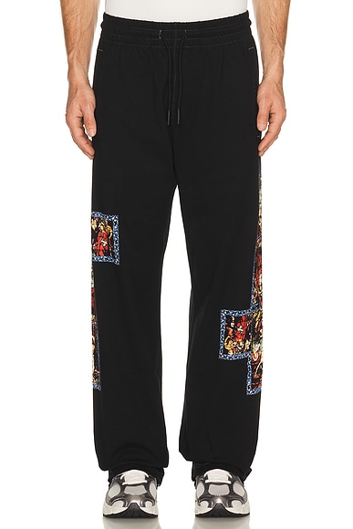 Pleasures Blasphemy Cotton Pants in Black. S. Also in XL/1X