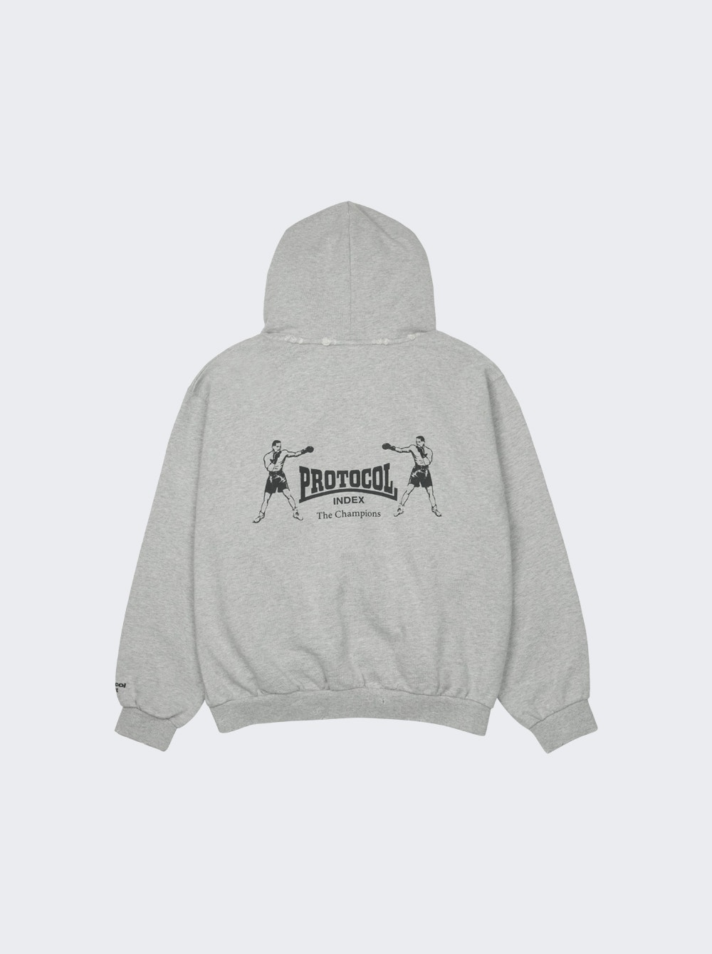 Terry Towel Zip Hoodie Grey