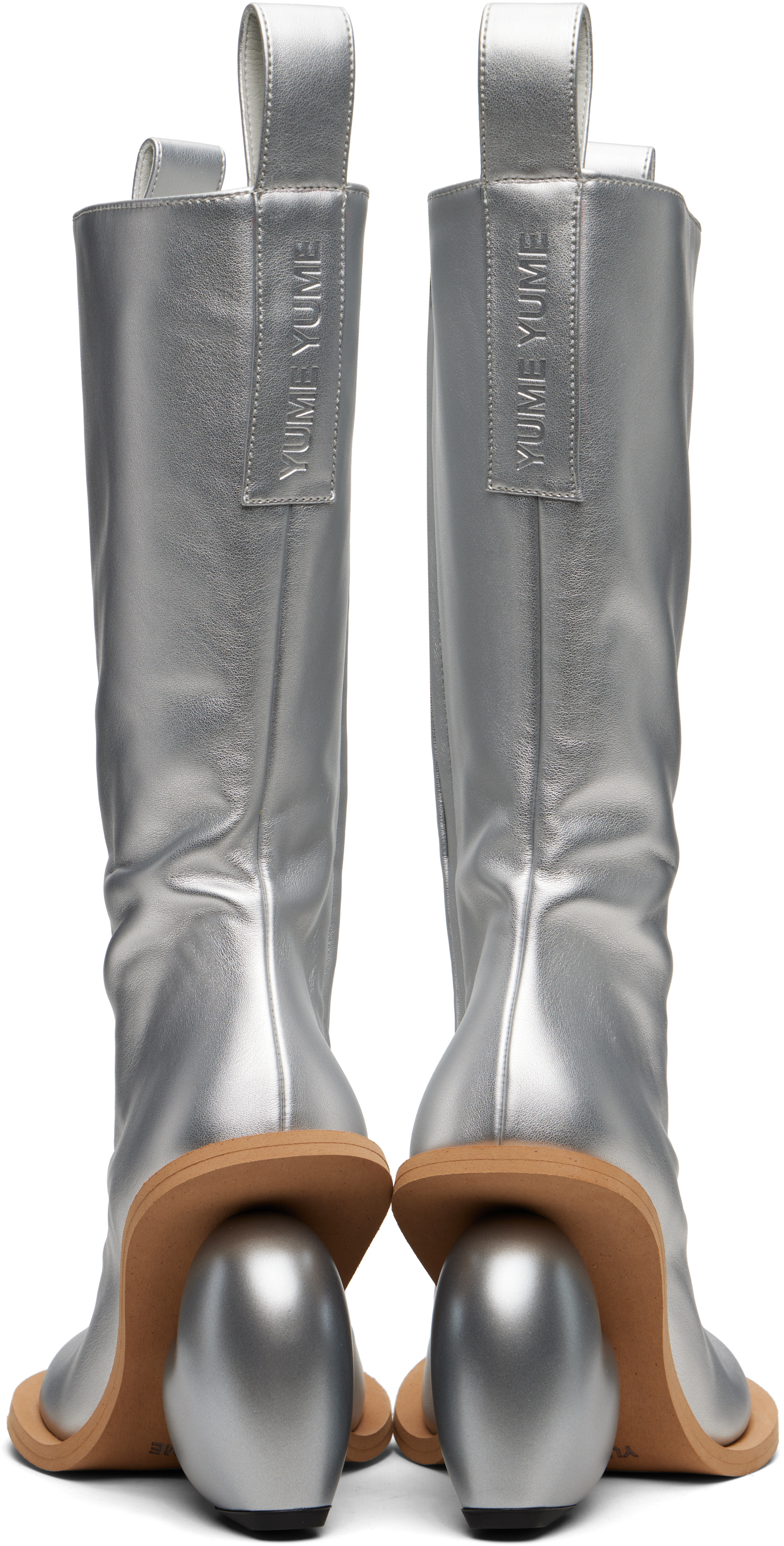 SSENSE Exclusive Silver Love Tall Boots