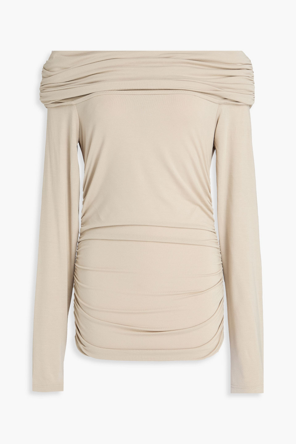 Luca off-the-shoulder stretch-modal jersey top - Gray - L