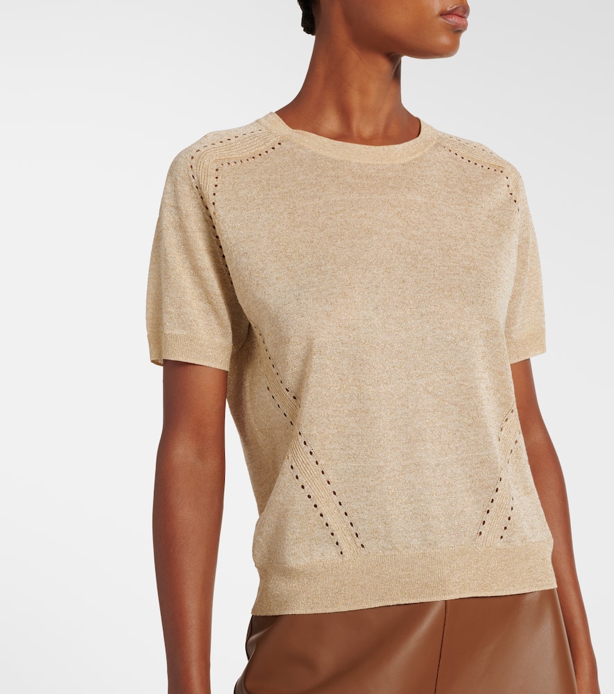 Lille knitted lamé top