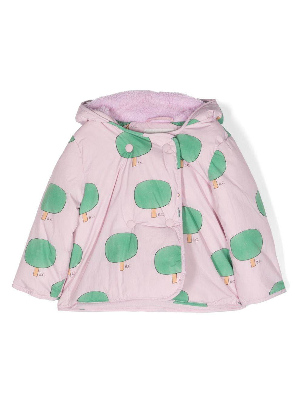 Three-print hooded jacket - Pink
