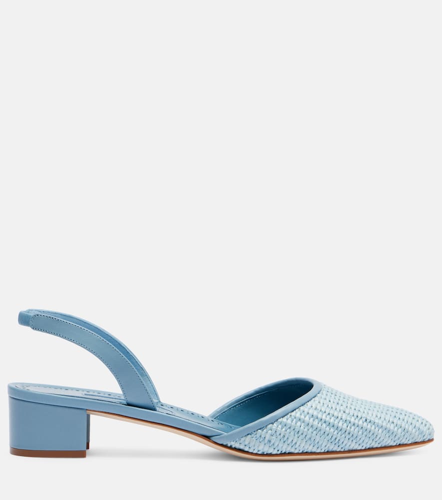 Raffro raffia slingback pumps