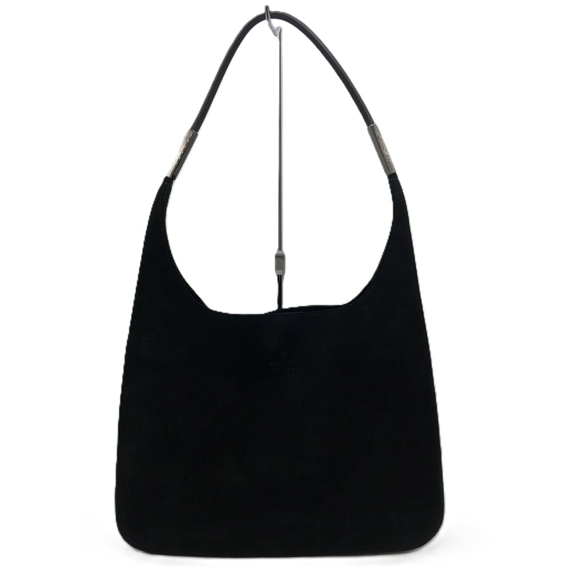 Gucci Black Suede Handbag Shoulder Bag Pre-Owned