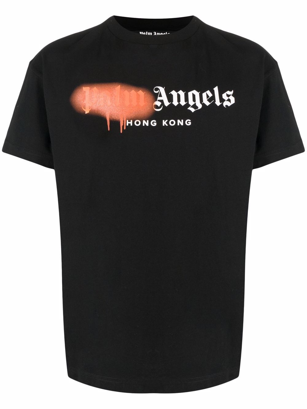 Sprayed logo-print T-shirt