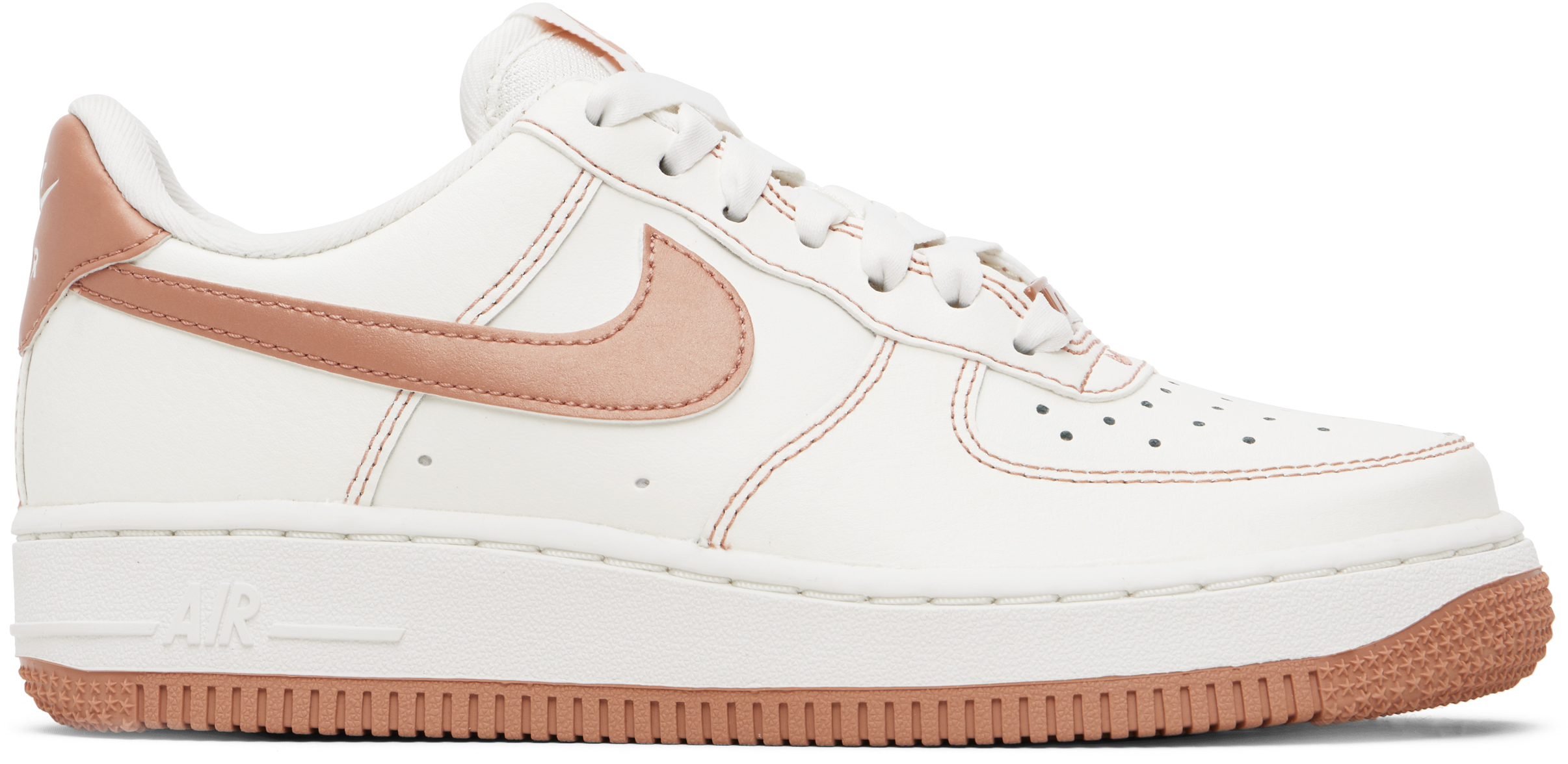 Off-White & Pink Air Force 1 '07 Sneakers