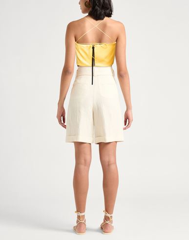 Woman Top Yellow Size 8 Polyester, Elastane