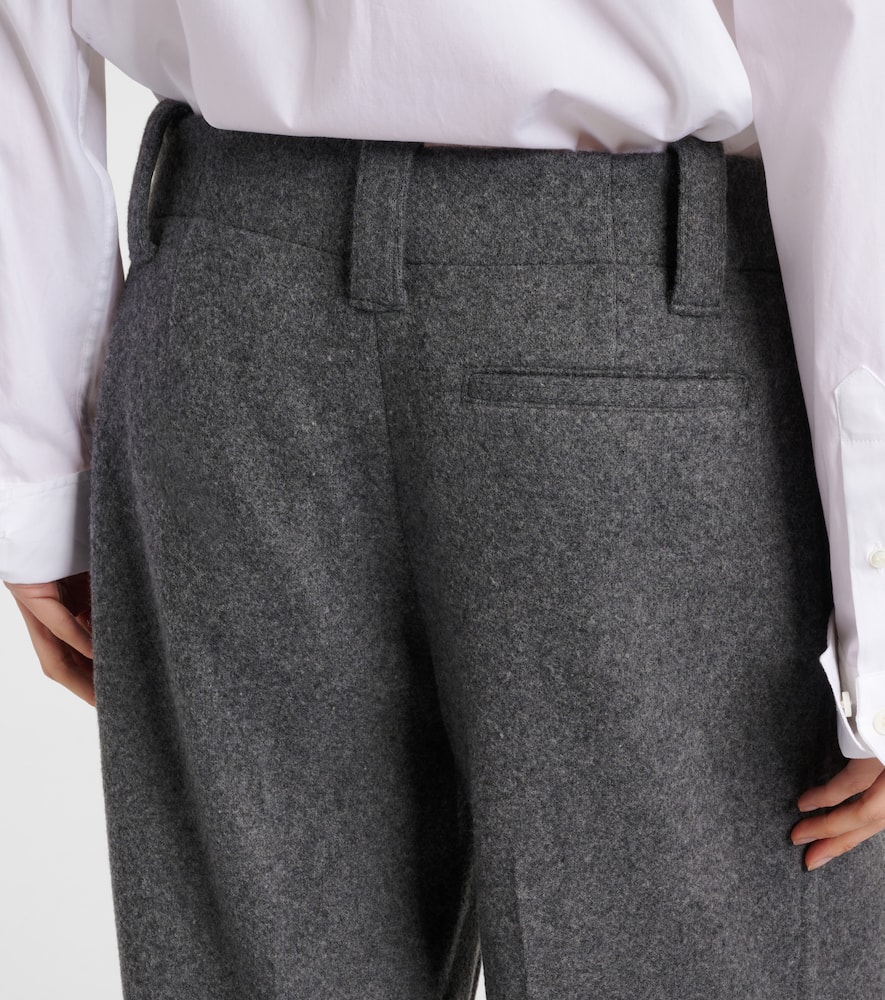 Violet mid-rise wide-leg pants