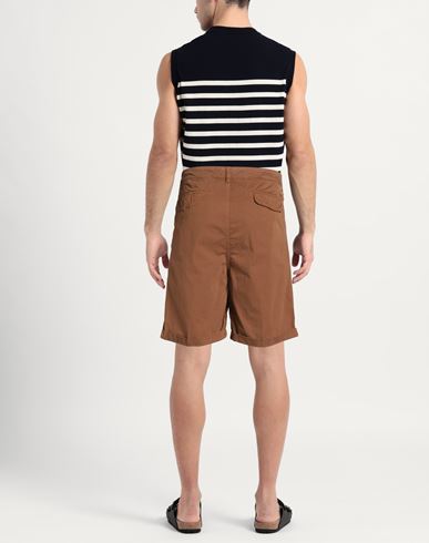 Man Shorts & Bermuda Shorts Brown Size 30 Cotton