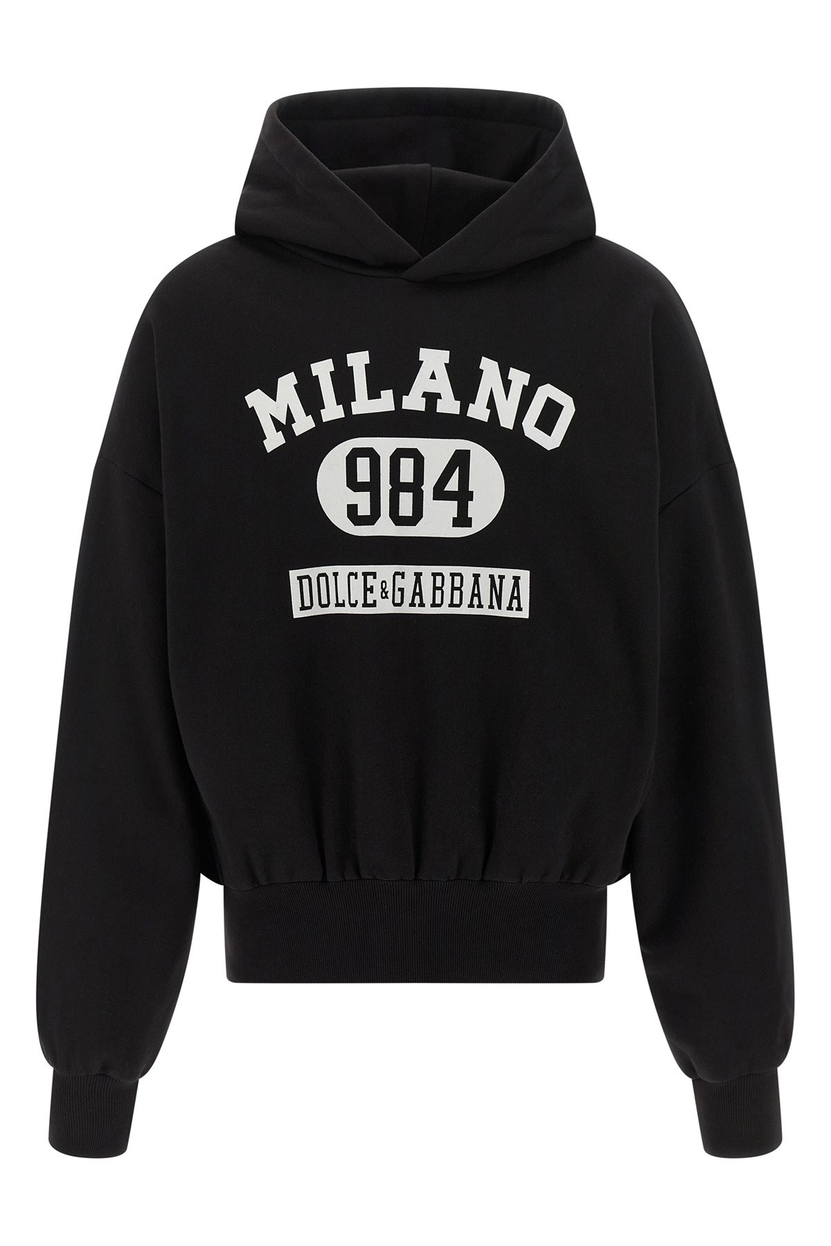 Flocked Print Hoodie