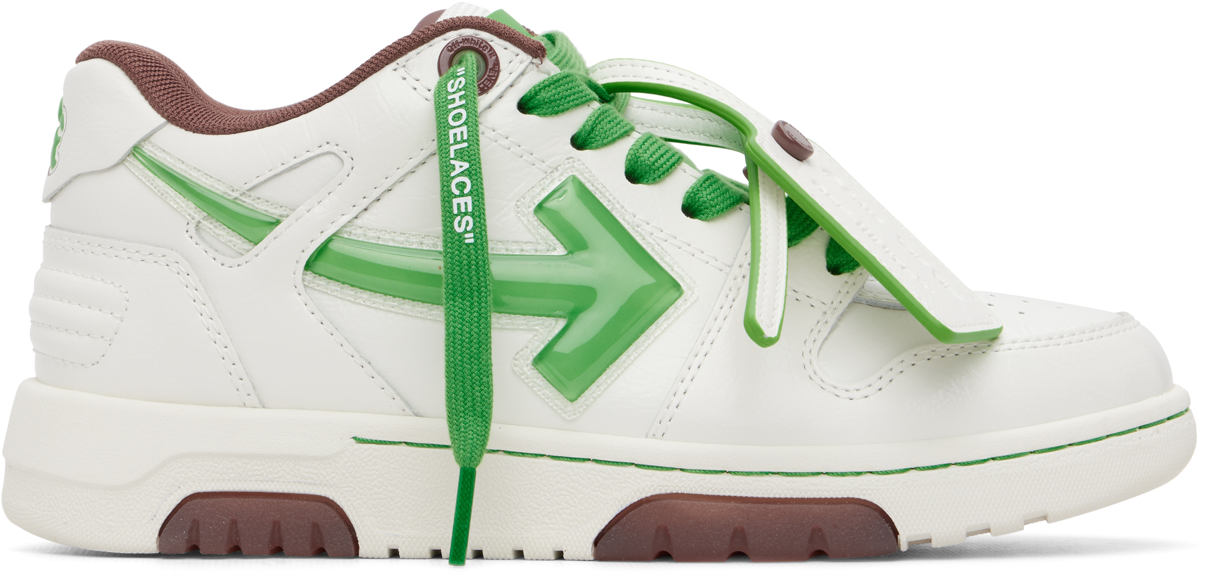 White 'Out Of Office' Bubble Arrow Sneakers