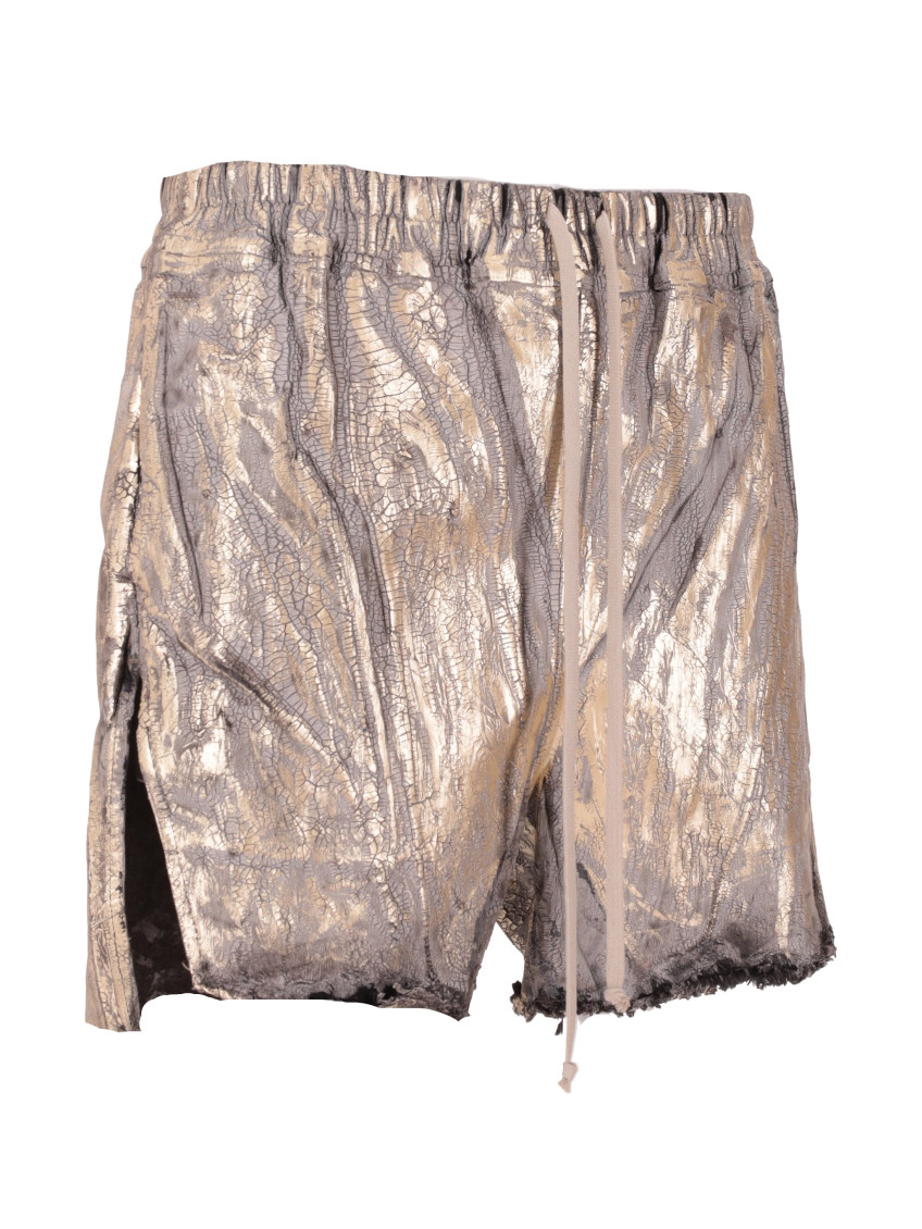 Gold Textured Shorts