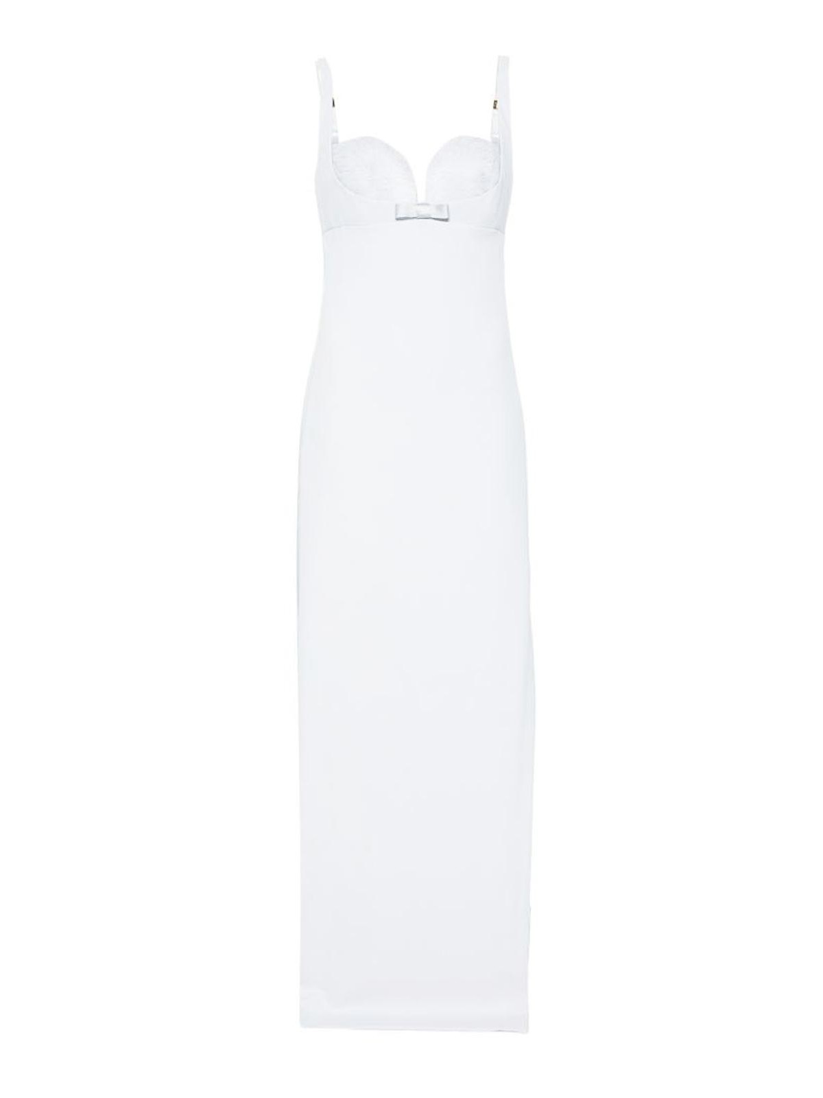 Light sky blue long dress with rhinestones
