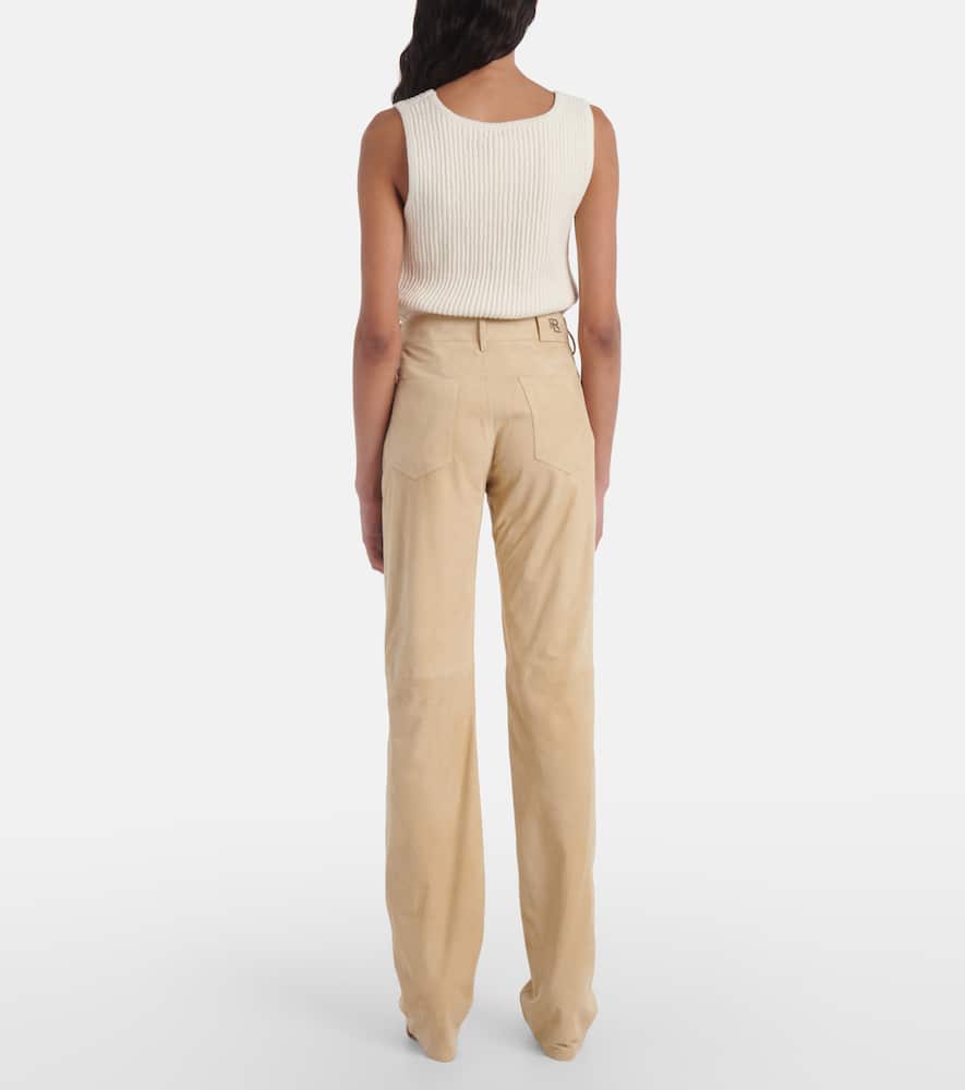 Scottie low-rise leather straight pants