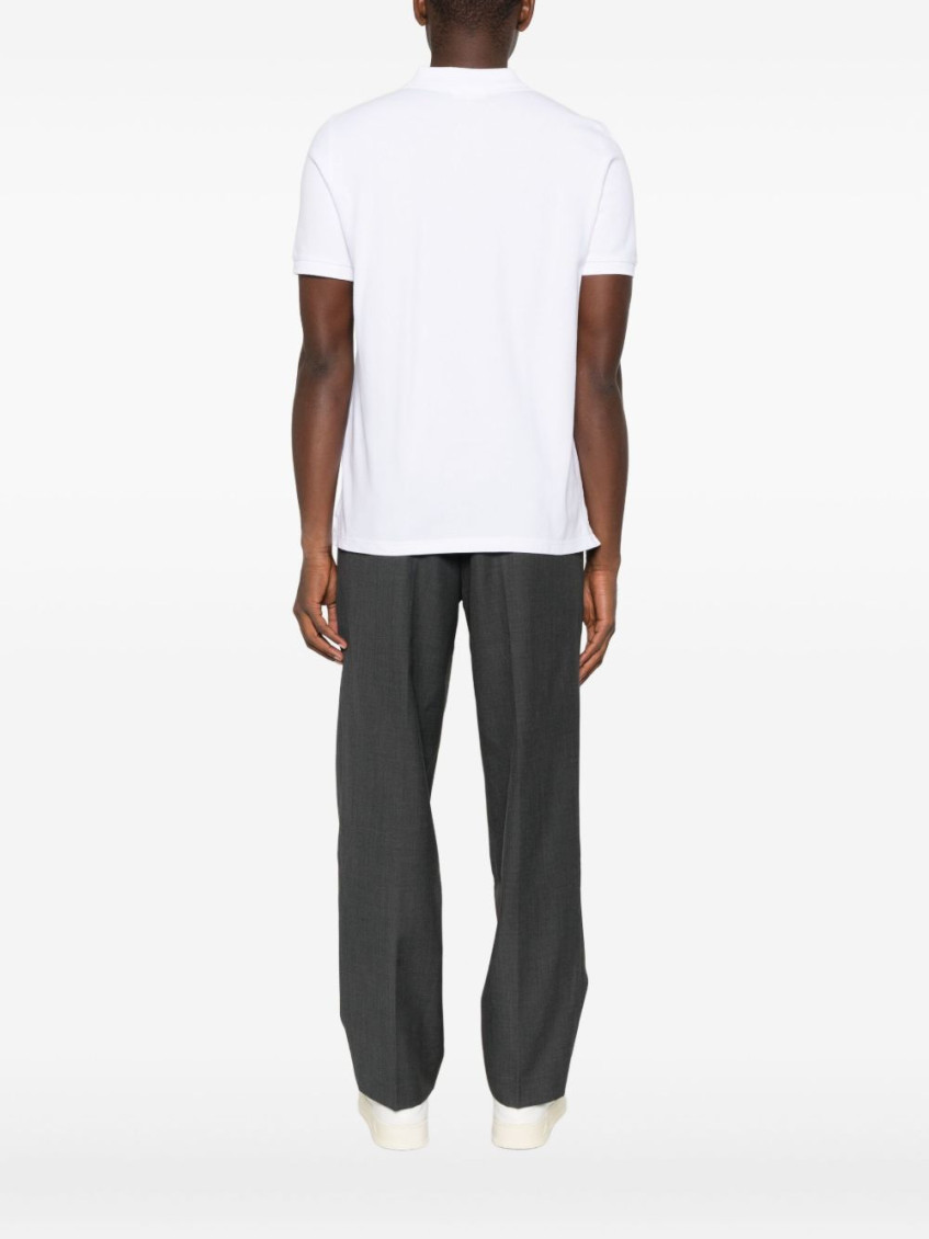 White Fox Head Polo Shirt