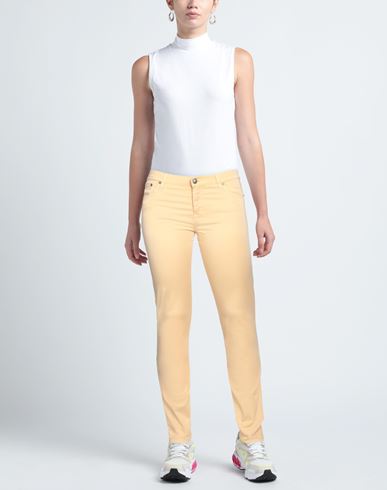 Jacob Cohёn Woman Pants Yellow Size 33 Cotton, Elastane