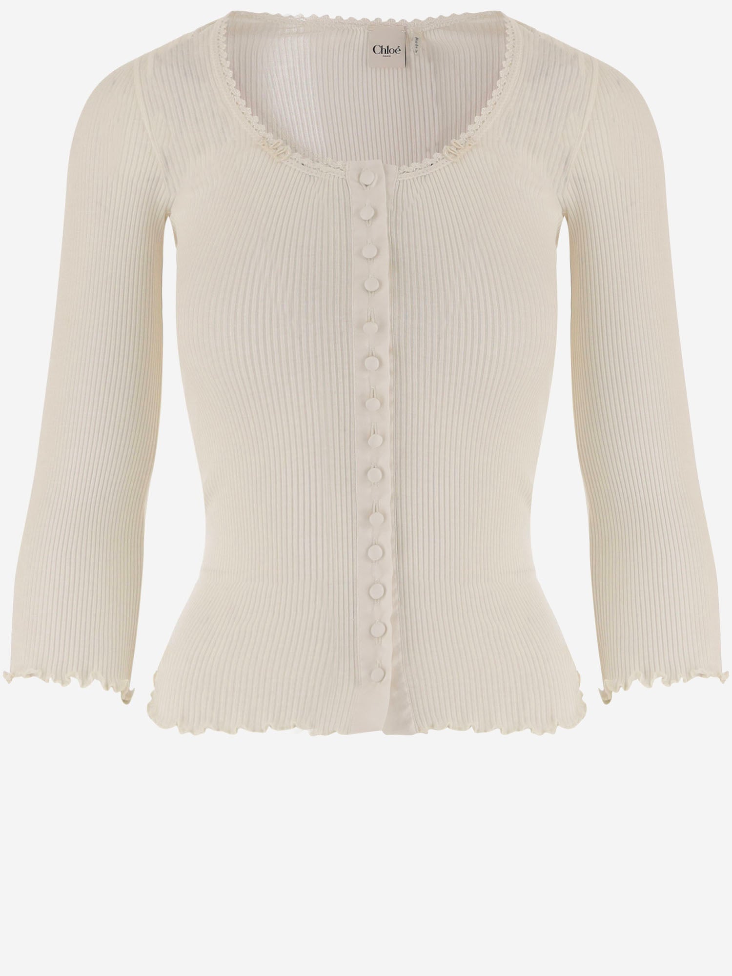 Fitted Cotton-Silk Jersey Shirt — Ivory