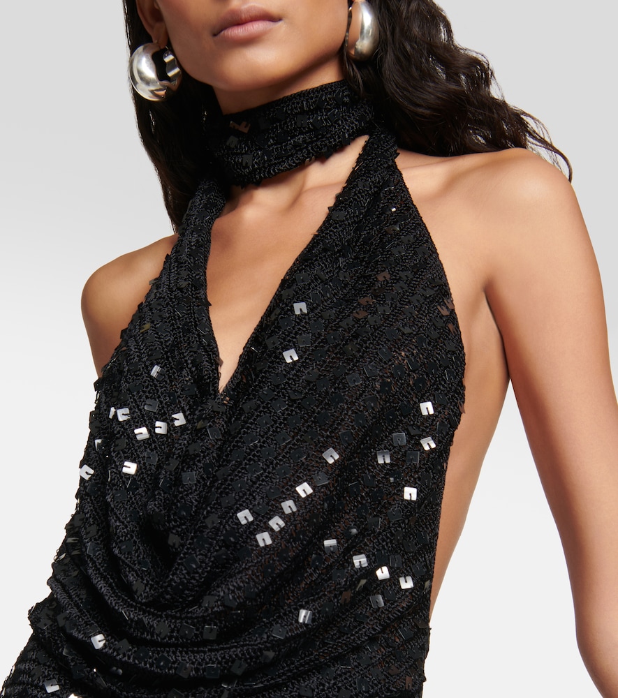 Aya Muse Tipo sequined halterneck minidress
