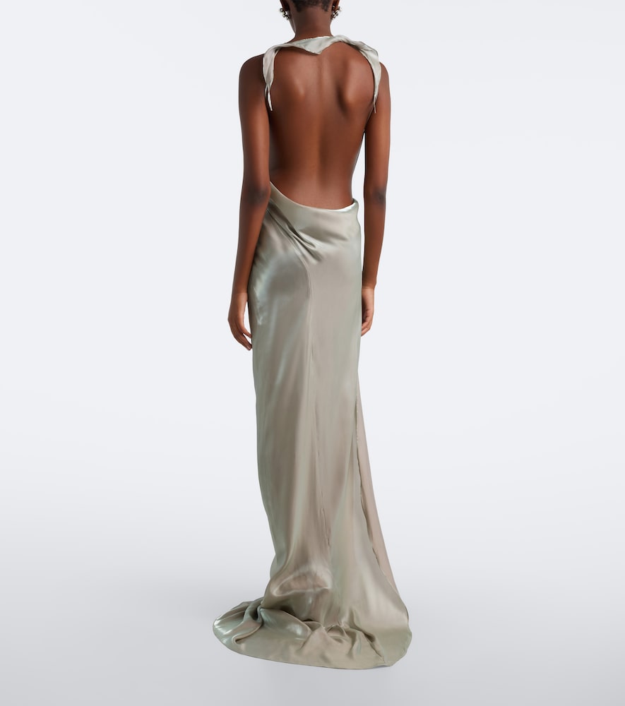 Glow Up draped open-back gown
