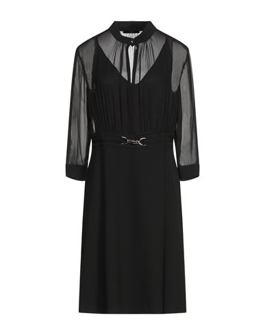 Seventy Venezia Woman Midi dress Black Size 6 Polyester, Elastane