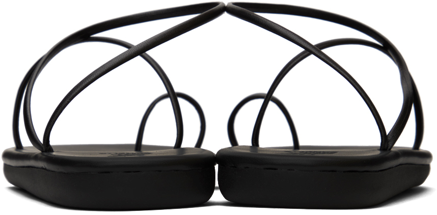 Ancient Greek Sandals Black Kansiz Sandals