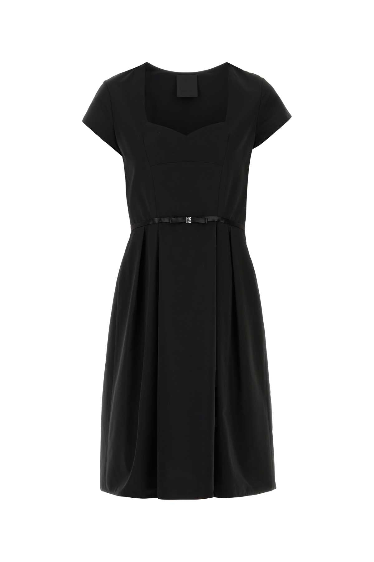 Taffeta Mini Dress — Black