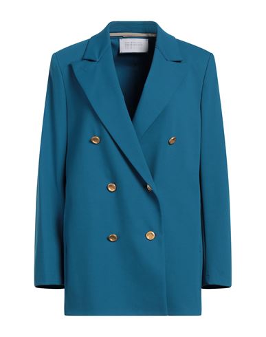 Harris Wharf London Woman Blazer Azure Size 6 Viscose, Polyamide, Elastane