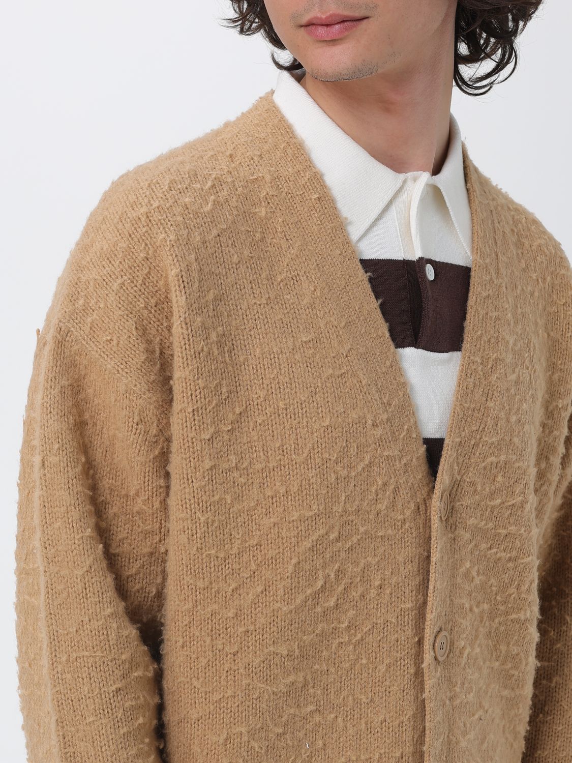 Cardigan Men color Beige