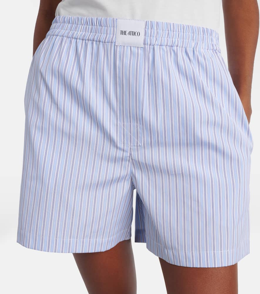 Striped cotton shorts