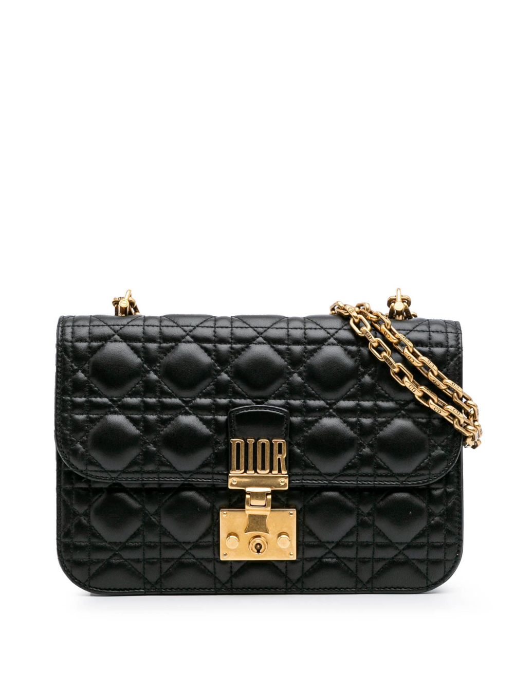 2017 Medium Lambskin Cannage DiorAddict Flap shoulder bag - Black