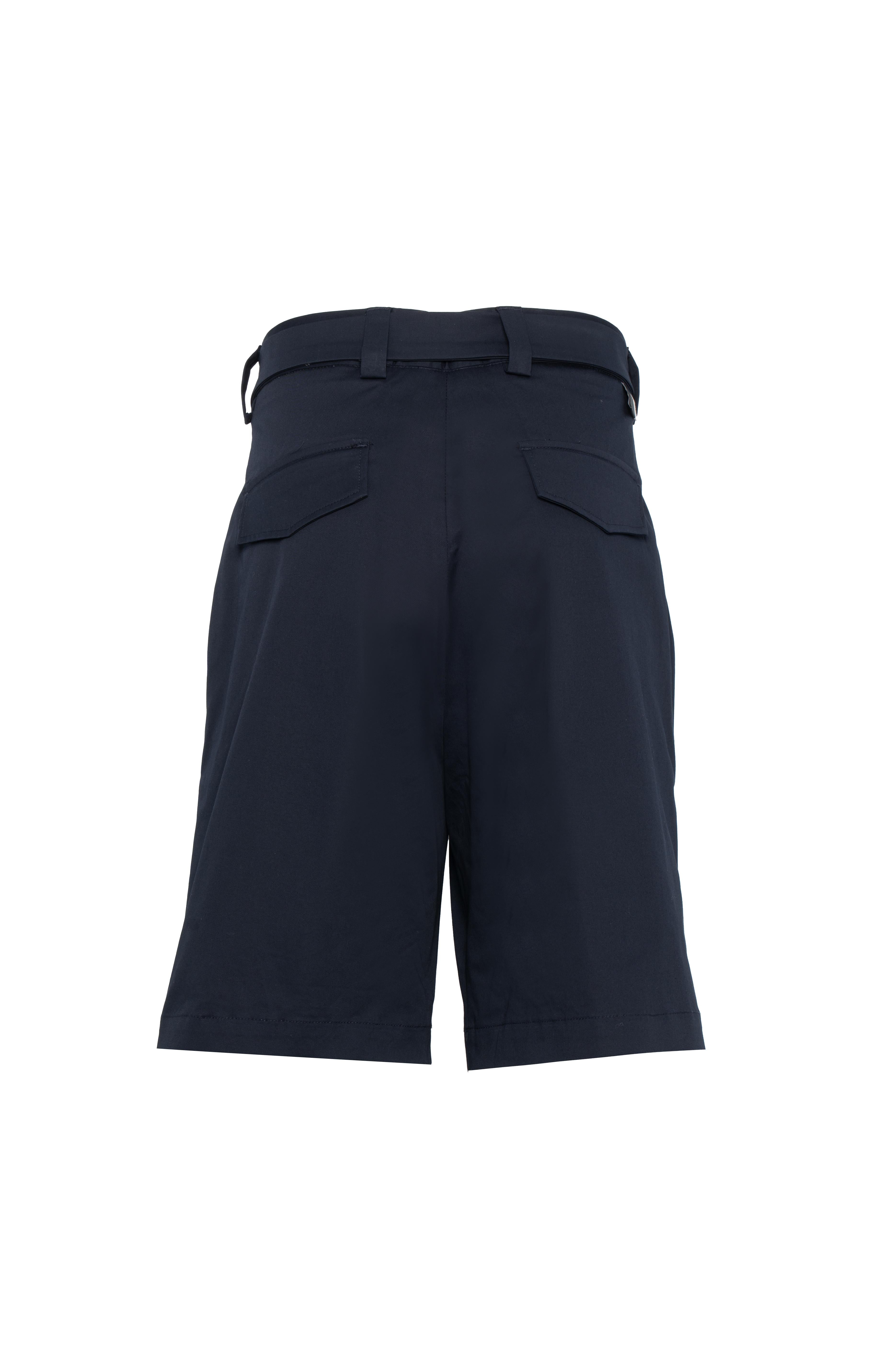 Stretch Cotton Shorts — Navy