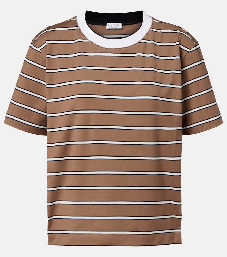 Striped cotton jersey T-shirt