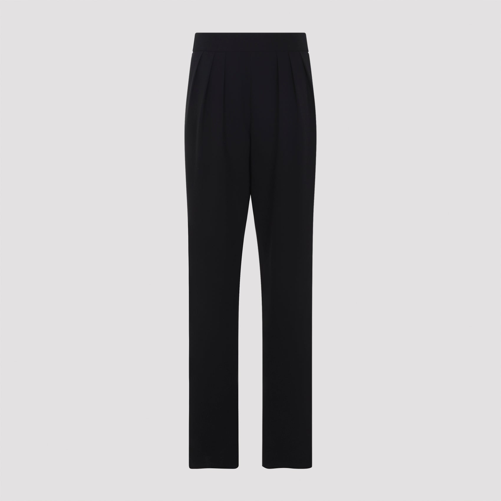 Silk Cady Trousers with Pleats