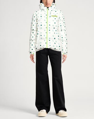 Woman Puffer White Size 0 Polyurethane, Polyester