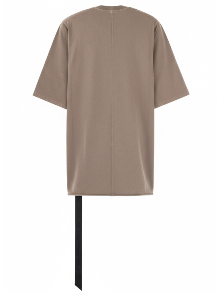 Beige Solid Crew Neck T-Shirt