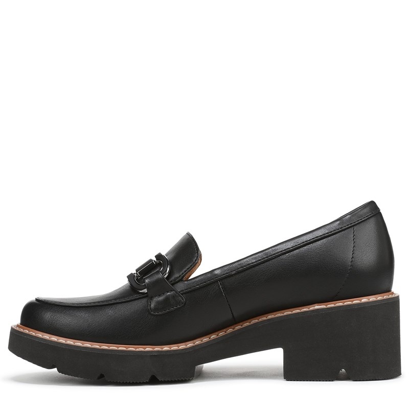 Women's Corrine Platform Loafers (Black Faux Leather)