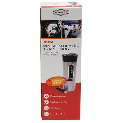 12-Volt 15-ounce Premium Heated Travel Mug
