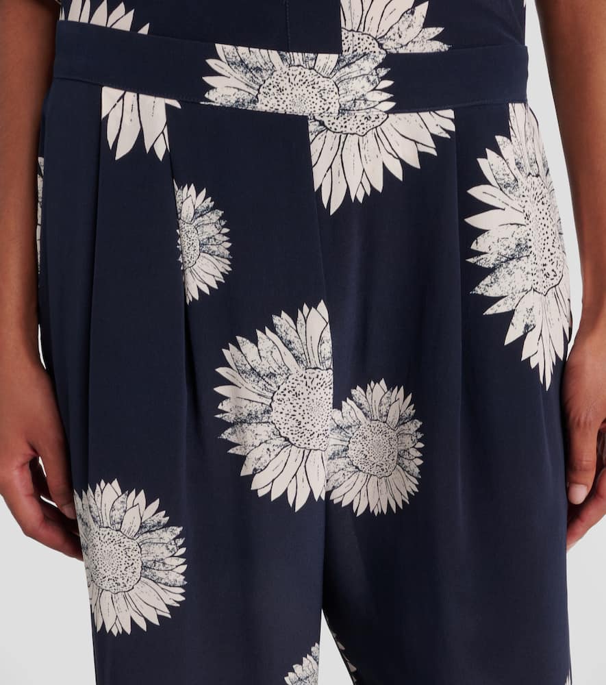 Isola silk crêpe straight pants