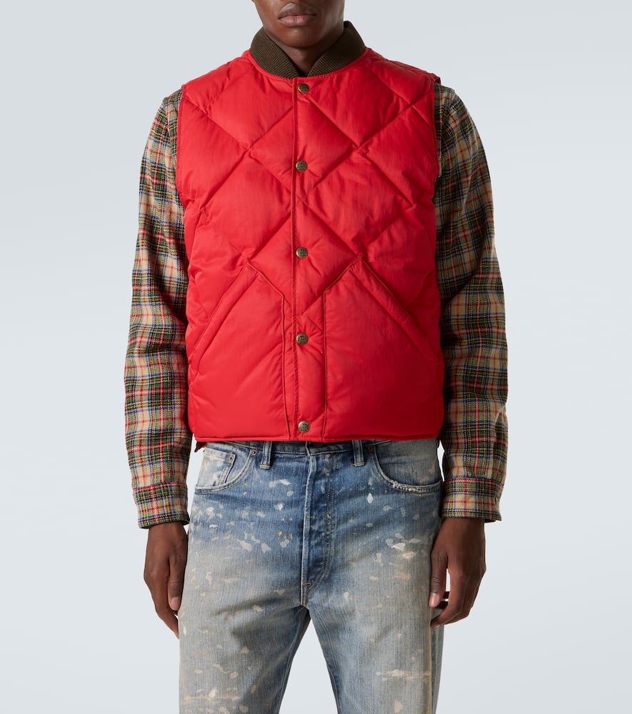 Quilted twill vest