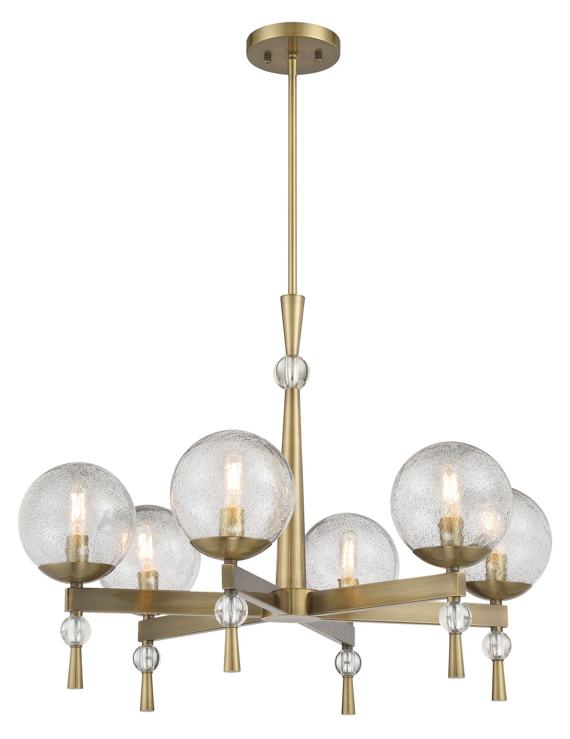 Oxidized Aged Brass Chandelier from the Populuxe Collection