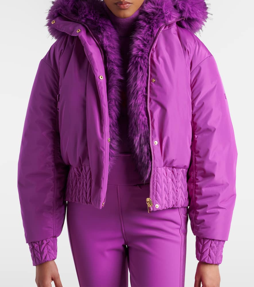 Indira reversible faux-fur ski jacket