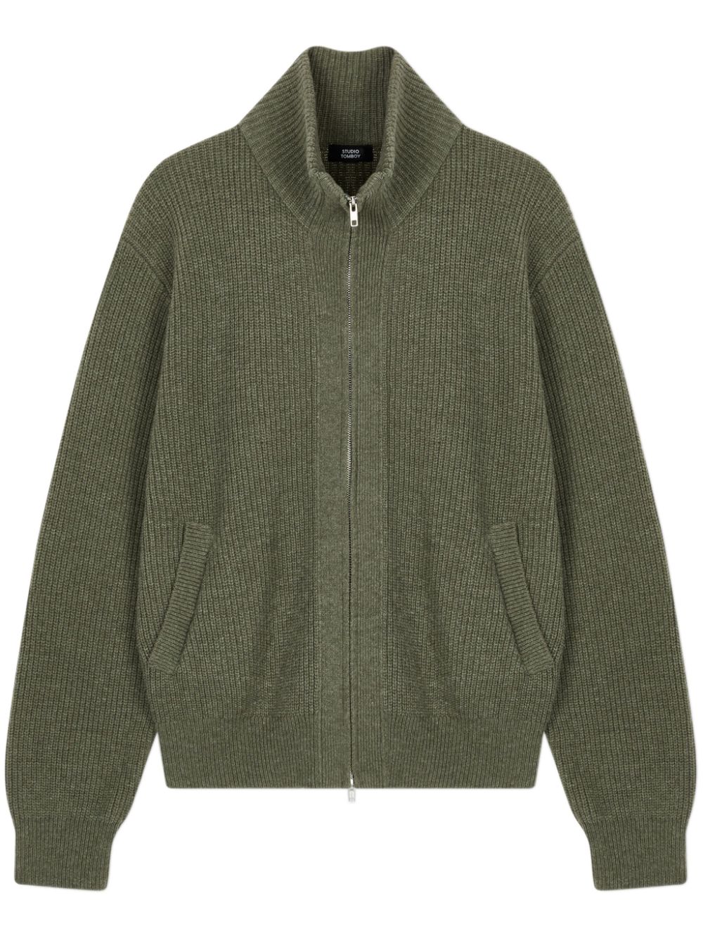 Zip-up wool jacket - Green