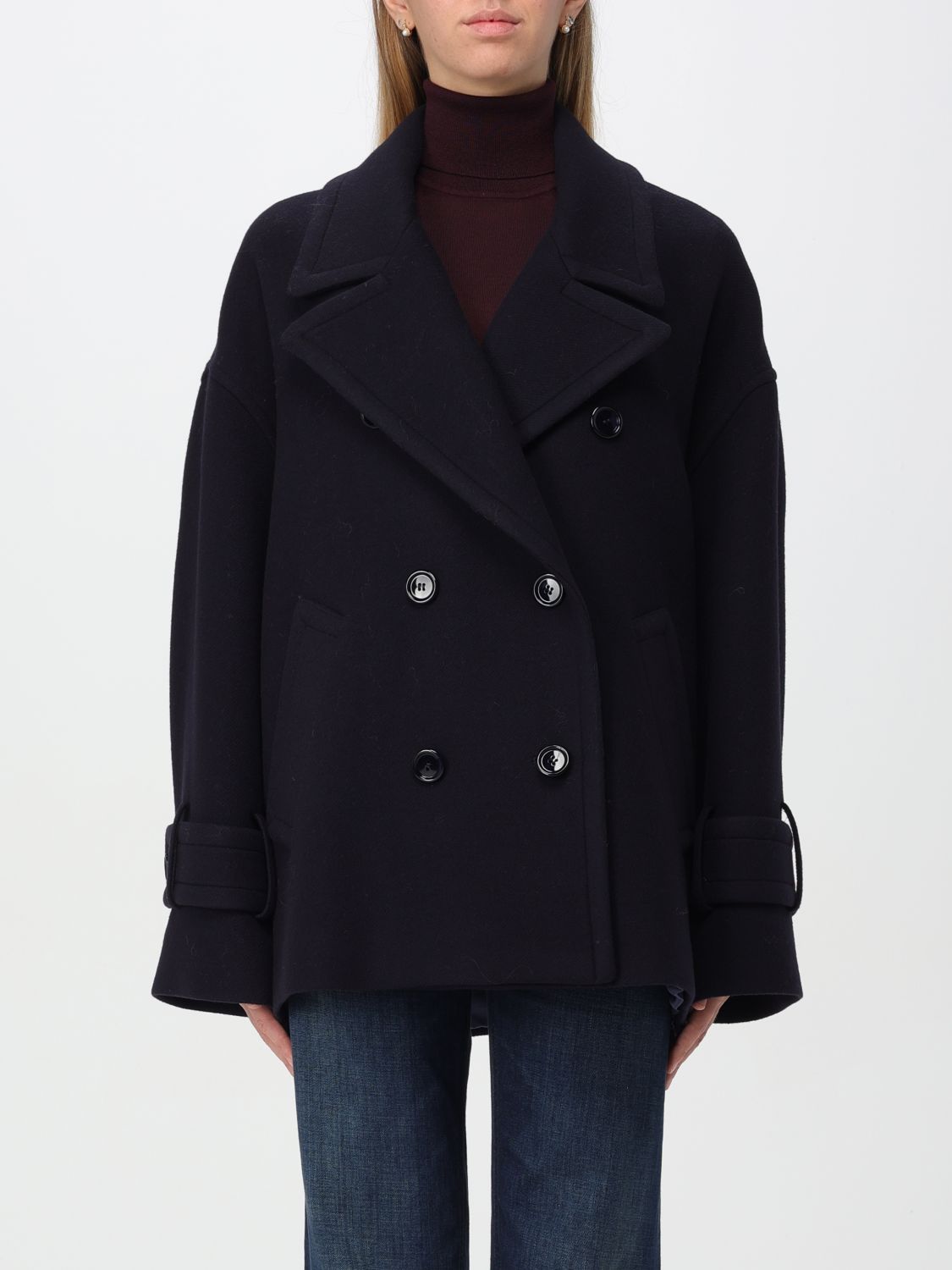 Double-breasted peacoat - Blue