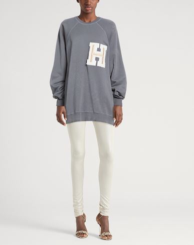 Woman Sweatshirt Lead Size M Cotton, Elastane, Linen, Organic cotton, Hemp